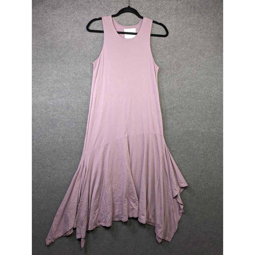 Life Clothing Co Midi Tank Dress Womens Small Handkerchief Hem Purple Modal